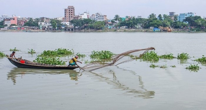 বুড়িগঙ্গায় মিলছে মাছ